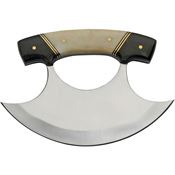 China Made 8026HN Ulu Horn Satin Fixed Blade Knife Bone and Horn Handles
