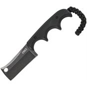 CRKT 2383K Minimalist Cleaver Blackout Black Stonewash Fixed Blade Knife Black Handles
