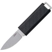 CRKT 2425 Scribe Stonewash Fixed Blade Knife Black Handles