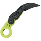 CRKT 4041G Provoke Zap Kinematic Black Knife Neon Green Handles