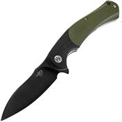 Bestech G32E Penguin Linerlock Knife Black/Green Handles