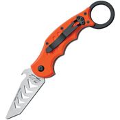 Fox 597TK Dart Karambit Trainer Stainless Knife Orange Handles