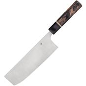 Spyderco K17GPBNBK Itamae Nakiri Fixed Blade Knife Burl Handles