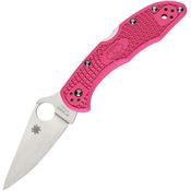 Spyderco 11FPPNS30V Pink Heals Delica Lockback Knife Pink Handles
