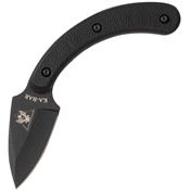 Ka-Bar 1494 TDI Ladyfinger Black Fixed Blade Knife Black Handles