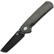 Bestech G31B2 Sledgehammer Black Stonewashed Linerlock Knife Green Handles