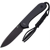 Civivi 2105A Elementum Black Stonewash Fixed Blade Knife Black Handles