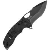 SOG 12270457 Kiku LTE XR Lock Black Knife Black Handles