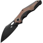 Bestech 2105E Nogard Black Knife Black & Brown Handles