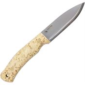 Casstrom 13108 No. 10 Swedish Forest Satin Fixed Blade Knife Curly Birch Handles