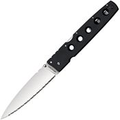 Cold Steel 11G6S Large Hold Out Serrated Lockback Knife Black Handles