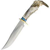 Ken Richardson 1410T Bowie Fixed Blade Knife Shed Deer Handles