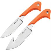 Outdoor Edge DD20C Duck Duo Satin Fixed Blade Knife Orange Handles
