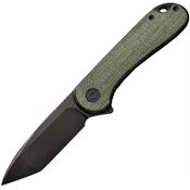 Civivi 907TE Elementum II Black Stonewashed Knife Green Handles