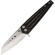 Medford Knives 210STQ30PV Nosferatu Tumbled Finish Knife Black Handles