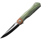 Bestech 2106E Thyra Framelock Knife Retro Green Handles