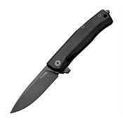 Lion Steel T01ABB Myto Black Stonewashed Framelock Knife Black Aluminum Handles