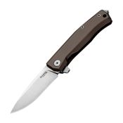 Lion Steel T01AES Myto Framelock Knife Earth Brown Aluminum Handles