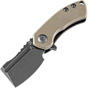Kansept 3030A2 Mini Korvid Gray Linerlock Knife Tan Handles