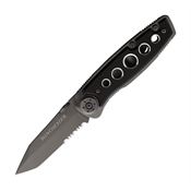 Winchester 41793 Parfive Part Serrated Linerlock Knife Black Handles