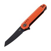 Bestech  G40C Syntax Black Stonewashed Linerlock Knife Orange Handles