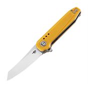 Bestech  G40B Syntax Linerlock Knife Yellow G10 Handles