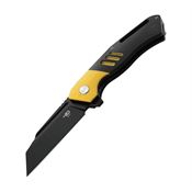 Bestech  G46B Rockface Black Linerlock Knife Black/Yellow Handles
