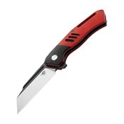 Bestech  G46C Rockface Linerlock Knife Red Handles