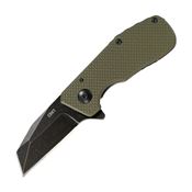 CRKT 4021OD Razelcliffe Compact Black Framelock Knife OD Green Handles
