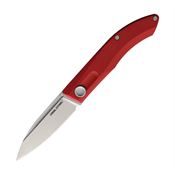 Real Steel 7058 Stella Satin Folding Knife Red Handles