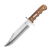 Winchester 3435 Double Barrel Bowie Stonewash Fixed Blade Knife Zebrawood Handles