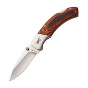 Browning 0369 Lockback Knife Brown Pakkawood Handles