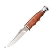 Elk Ridge 20028LBR Outskirt Satin Fixed Blade Knife Stacked Handles