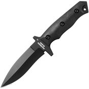 Halfbreed MCK01 Medium Clearance Black Fixed Blade Knife Black Handles