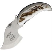 B Merry UCA Caribou Antler Ulu Blade Knife Caribou Handles