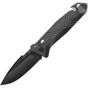 TB Outdoor 061 C.A.C. Utility Axis Lock Black Folding Knife Black Handles