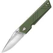 TB Outdoor 064 Unboxer EDC Satin Folding Knife Green Handles