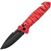 TB Outdoor 043 C.A.C. S200 Axis Lock Black Folding Knife Red Handles