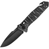 TB Outdoor 052 C.A.C. S200 Axis Lock Black Folding Knife Black Handles