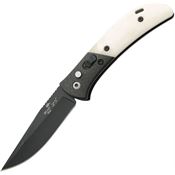 Bear & Son AC900WSB6B Auto Bold Action IX Black Knife White Handless