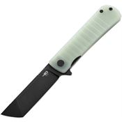Bestech G49A4 Titan Black Stonewashed Linerlock Knife Jade Handles