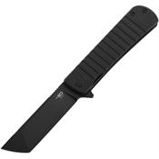 Bestech G49A5 Titan Black Stonewashed Linerlock Knife Black Handles
