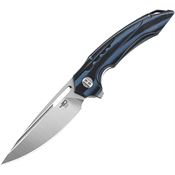Bestech L02A Ornetta Linerlock Knife Black/Blue Handles