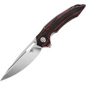 Bestech L02B Ornetta Linerlock Knife Black/Red Handles