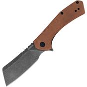 Kershaw 3445MCBBW Static Black Linerlock Knife Brown Handles
