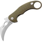 LionSTEEL LE1AGS L.E.One Knife Green Handles