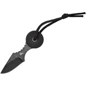 Black Fox 753 Arrow Black Stonewash Fixed Blade Knife Black Handles