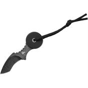 Black Fox 755 Lollypop Black Stonewash Fixed Blade Knife Black Handles