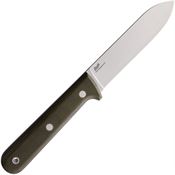 BRISA 272 Kephart 115 Carbon Fixed Blade Knife Green Micarta Handles