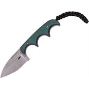 CRKT 2396 Minimalist Spear Point Stonewash Fixed Blade Knife Green Handles
